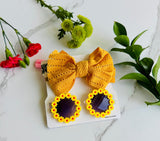 Baby girl hair band and sunglasses